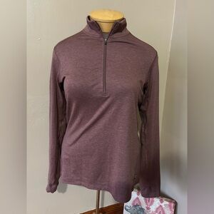REI CO-OP Midweight  Half Zip 1/2 Pullover Top Purple Womens XL Outdoor Causal